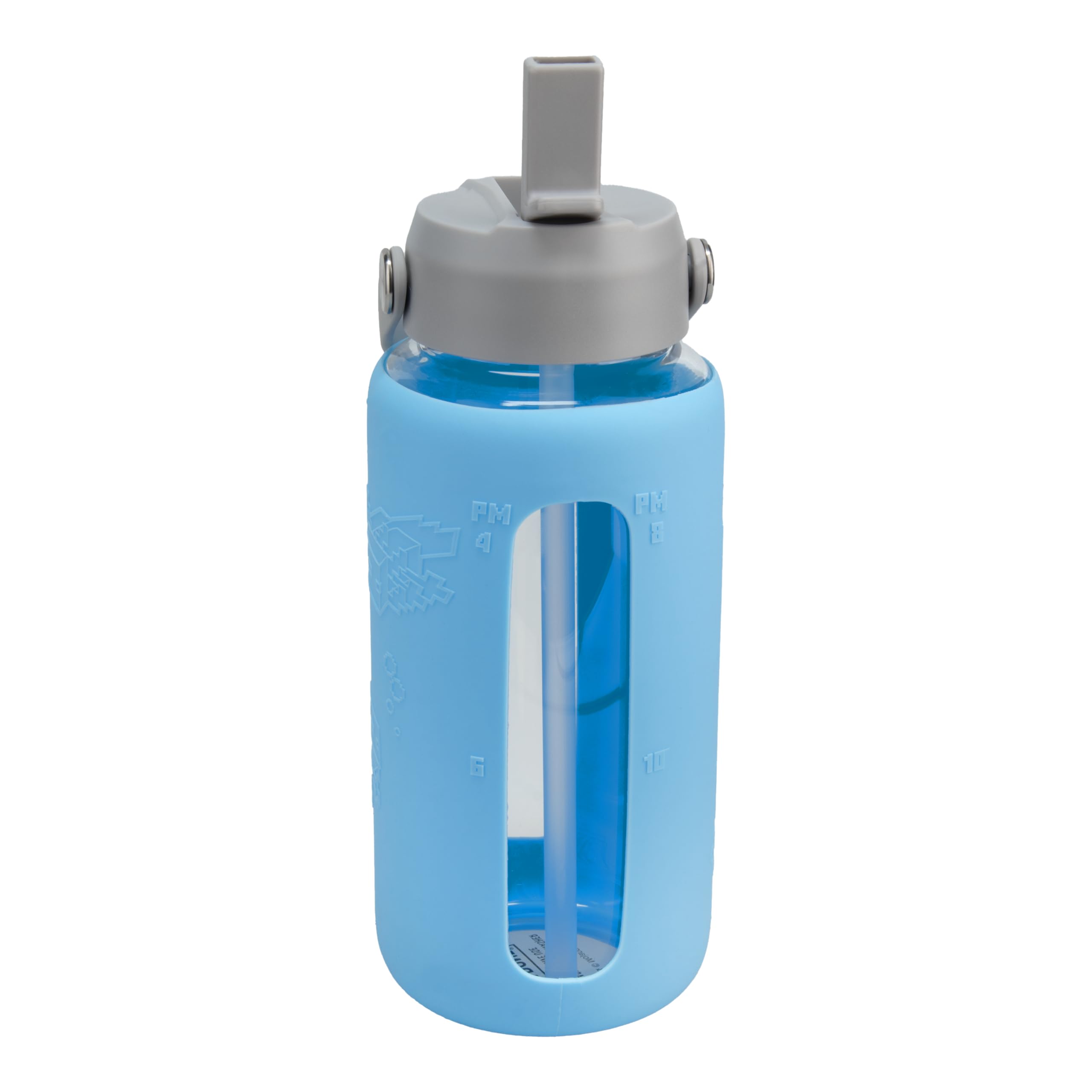 Paladone Minecraft Glas Trinkflasche 800ml Axolotl Silikon