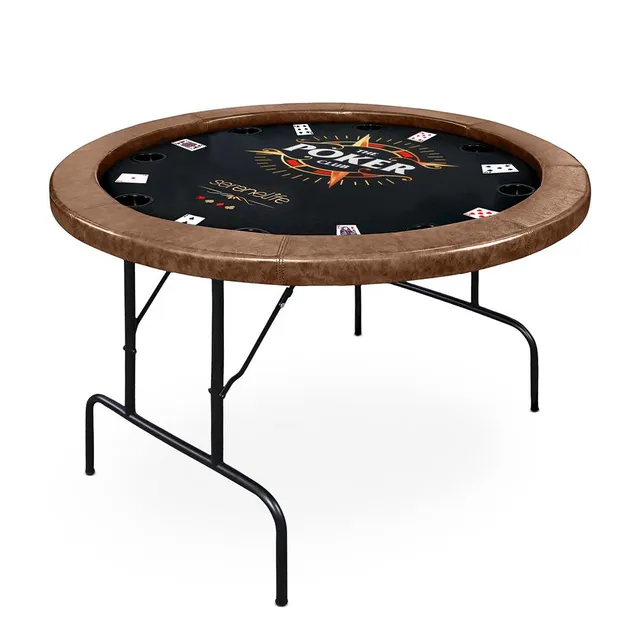 Serenelife Game Tables SLPR750 Pokertisch Braun 8 Spieler klappbar