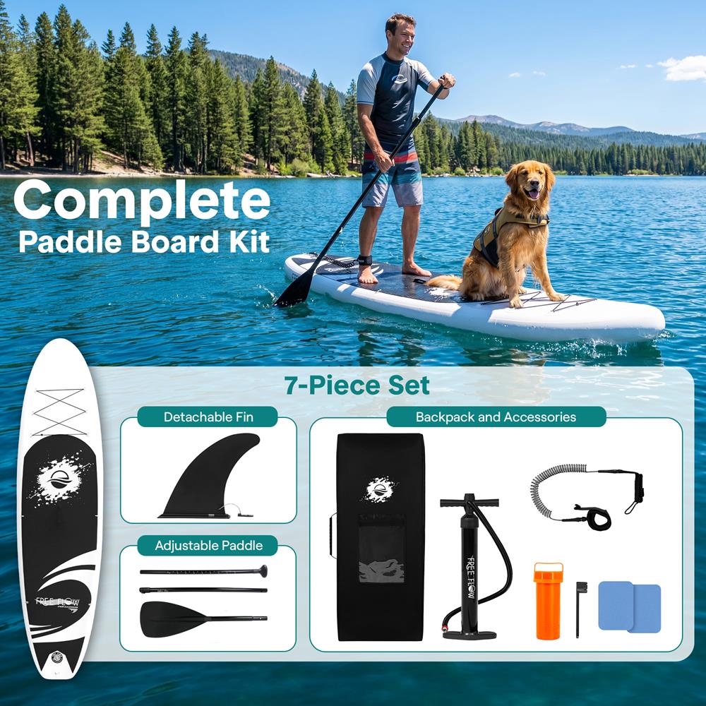 Serenelife SUP Stand Up Paddle Board 10'10" aufblasbar Set