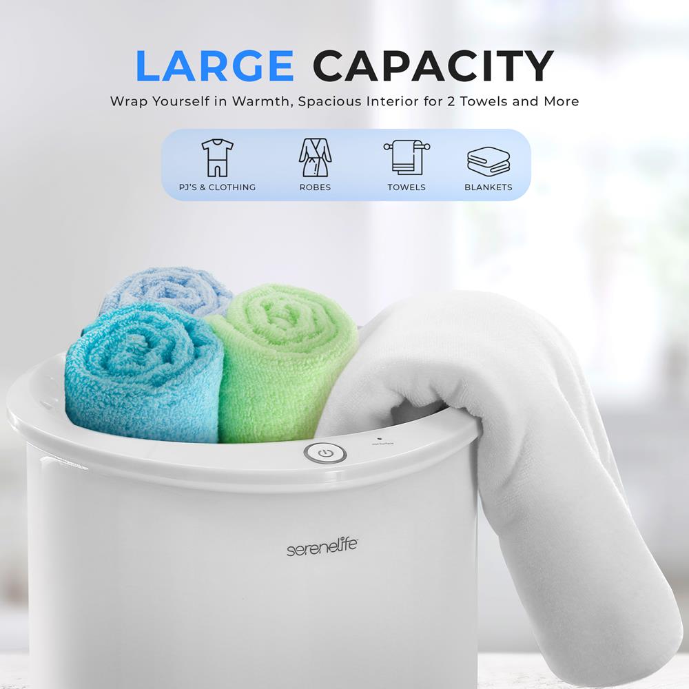 Serenelife Towel Warmers Handtuchwärmer Weiß 2 Handtücher Auto-Aus