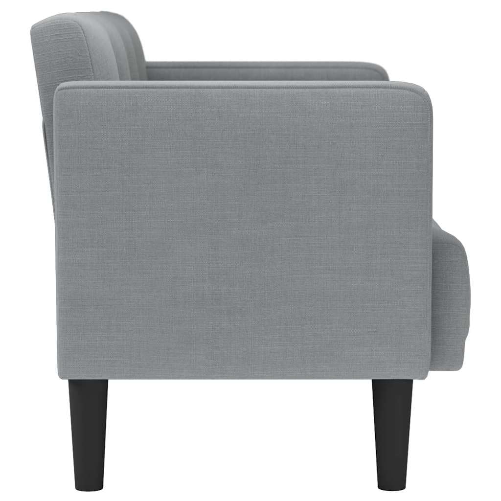 vidaXL Möbel Zweisitzer-Sofa Hellgrau 111 cm Stoff