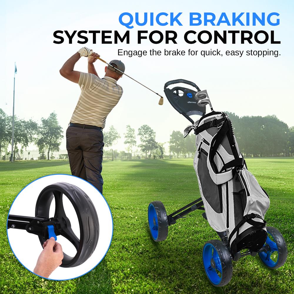 Serenelife Camping Golf Trolley 4 Räder Alu faltbar