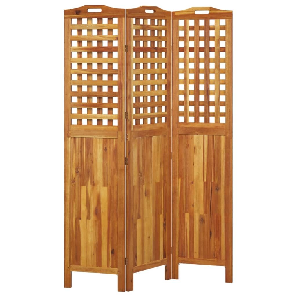 vidaXL Paravent 121,5x180 cm Akazie Raumteiler 3-tlg. Holz