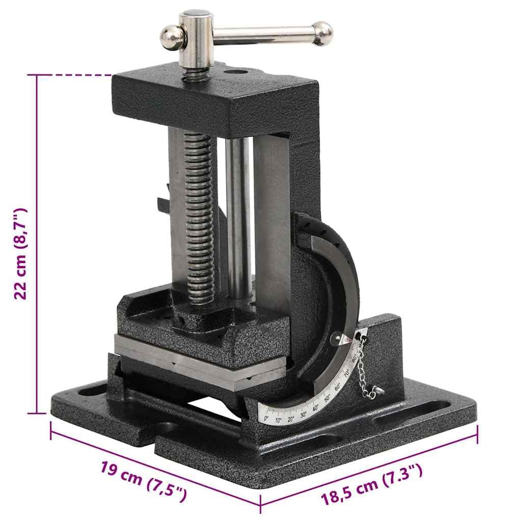vidaXL Maschinenschraubstock kippbar 110 mm Gusseisen