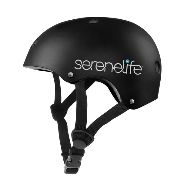 Serenelife Scooters Sporthelm Kinder schwarz 54-58 cm