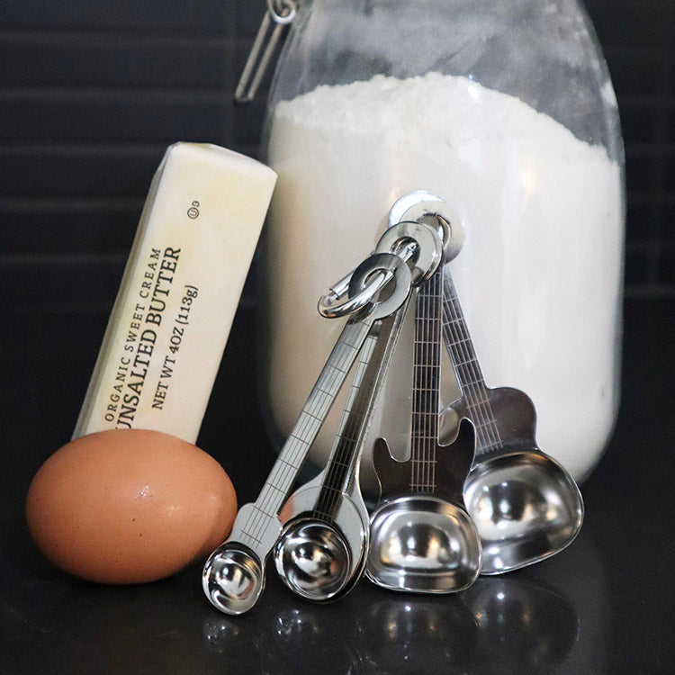 Kikkerland Kitchen Guitar Messlöffel 5-tlg Edelstahl