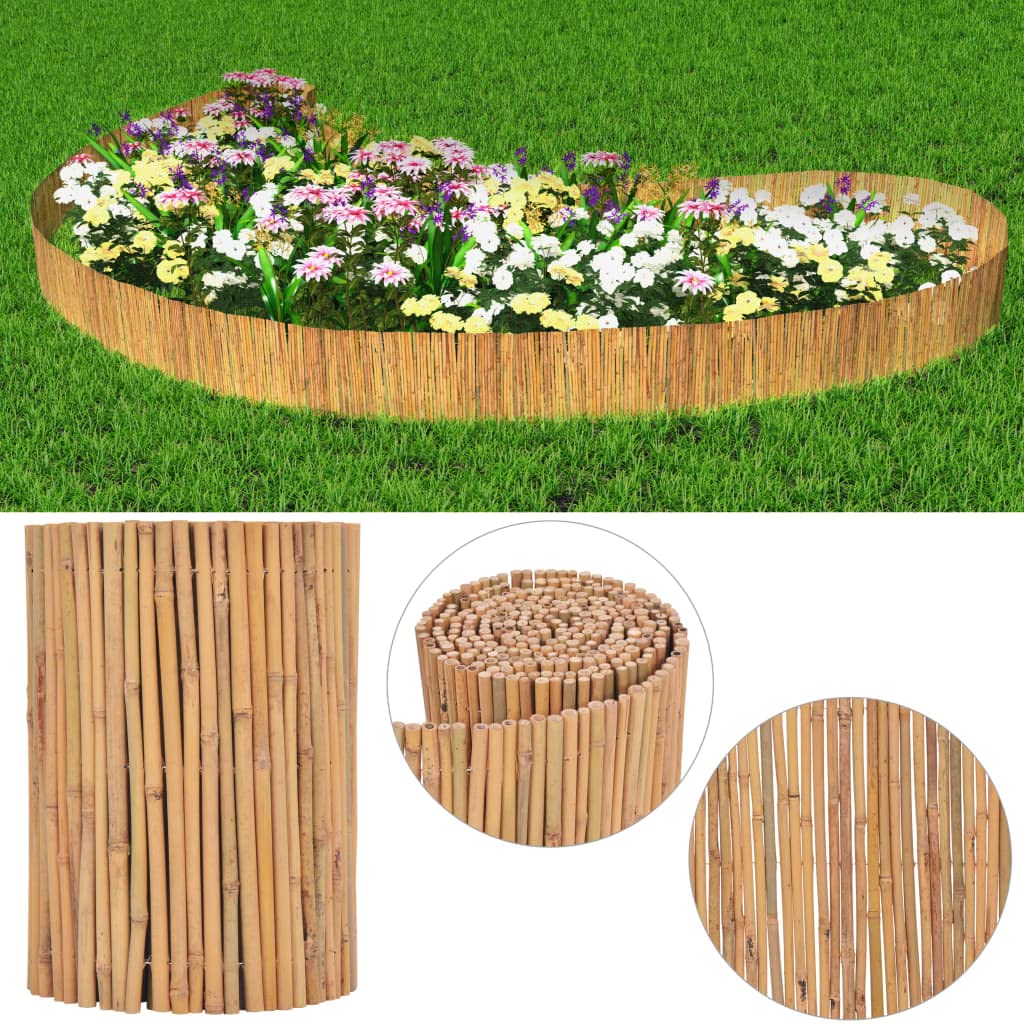 vidaXL Gartenzaun Bambus 500 x 30 cm Natur