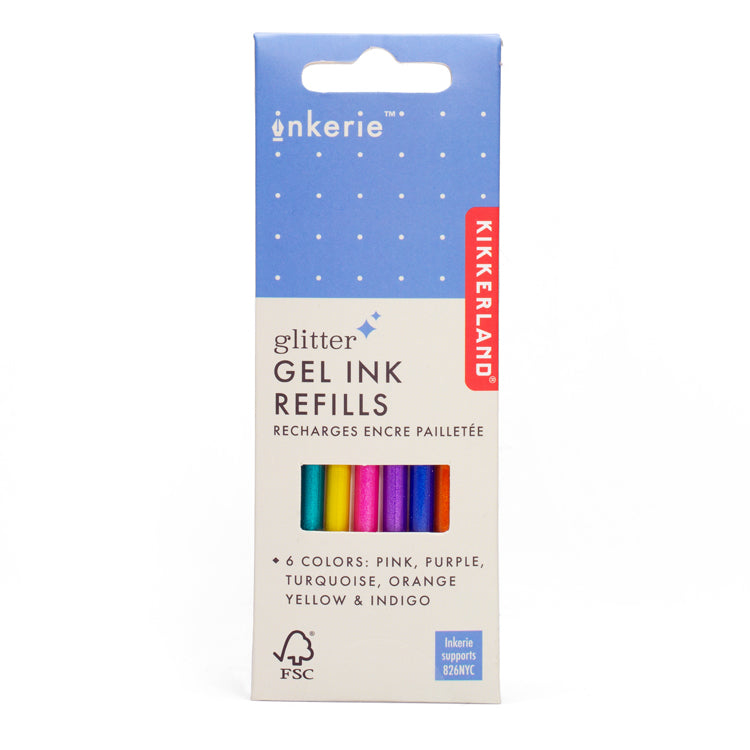 Kikkerland Inkerie Glitter Gelminen Nachfüllset INK55