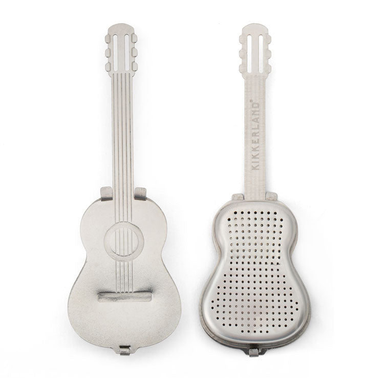 Kikkerland Kitchen Guitar Teesieb Edelstahl für losen Tee