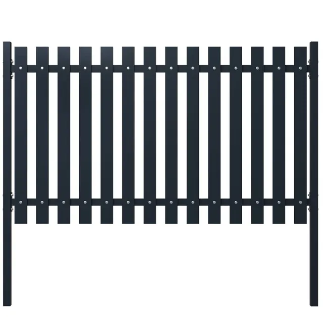 vidaXL Heim & Garten Zaunelement Anthrazit Stahl 174,5x100cm