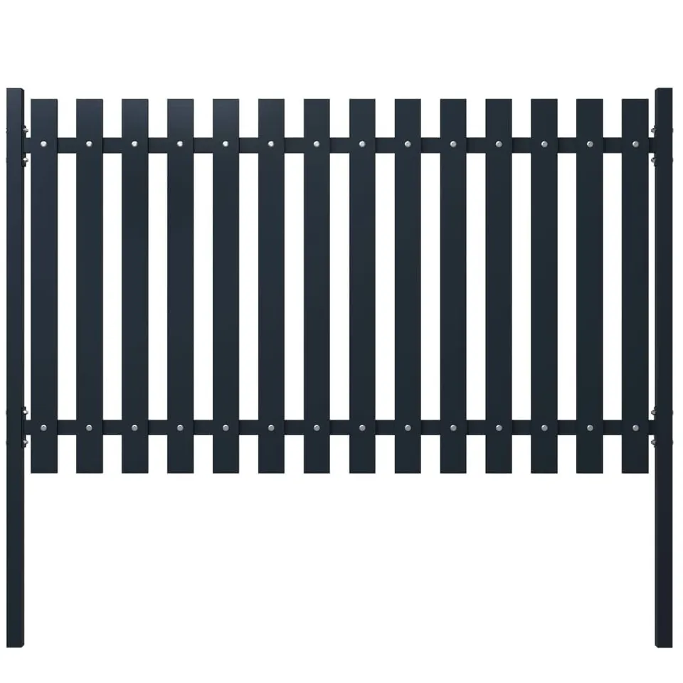 vidaXL Heim & Garten Zaunelement Anthrazit Stahl 174,5x100cm