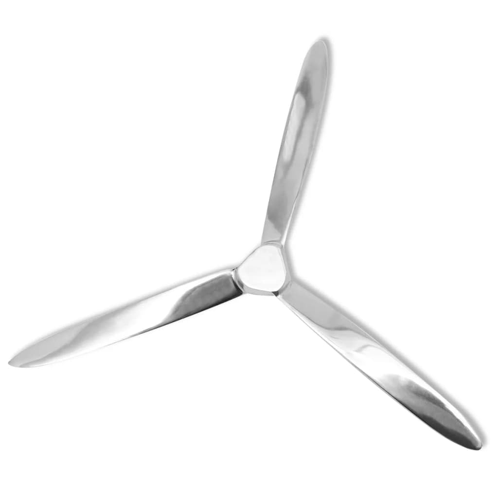 vidaXL Wanddekoration Propeller 70 cm Alu Silber