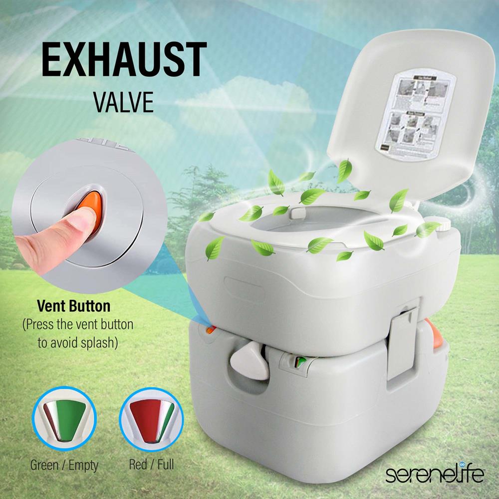 Serenelife Camping Outdoor Campingtoilette 22 L