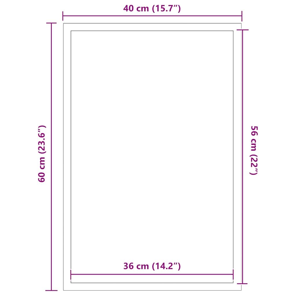 vidaXL Heim & Garten Fußmatte Schwarz 40x60 cm Polypropylen