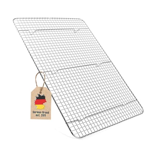 Intirilife Abkühlgitter Edelstahl silber 42x29,5 cm Backrost