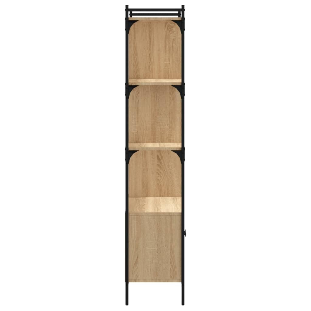 vidaXL Möbel Bücherregal Sonoma-Eiche 76,5 cm mit Türen