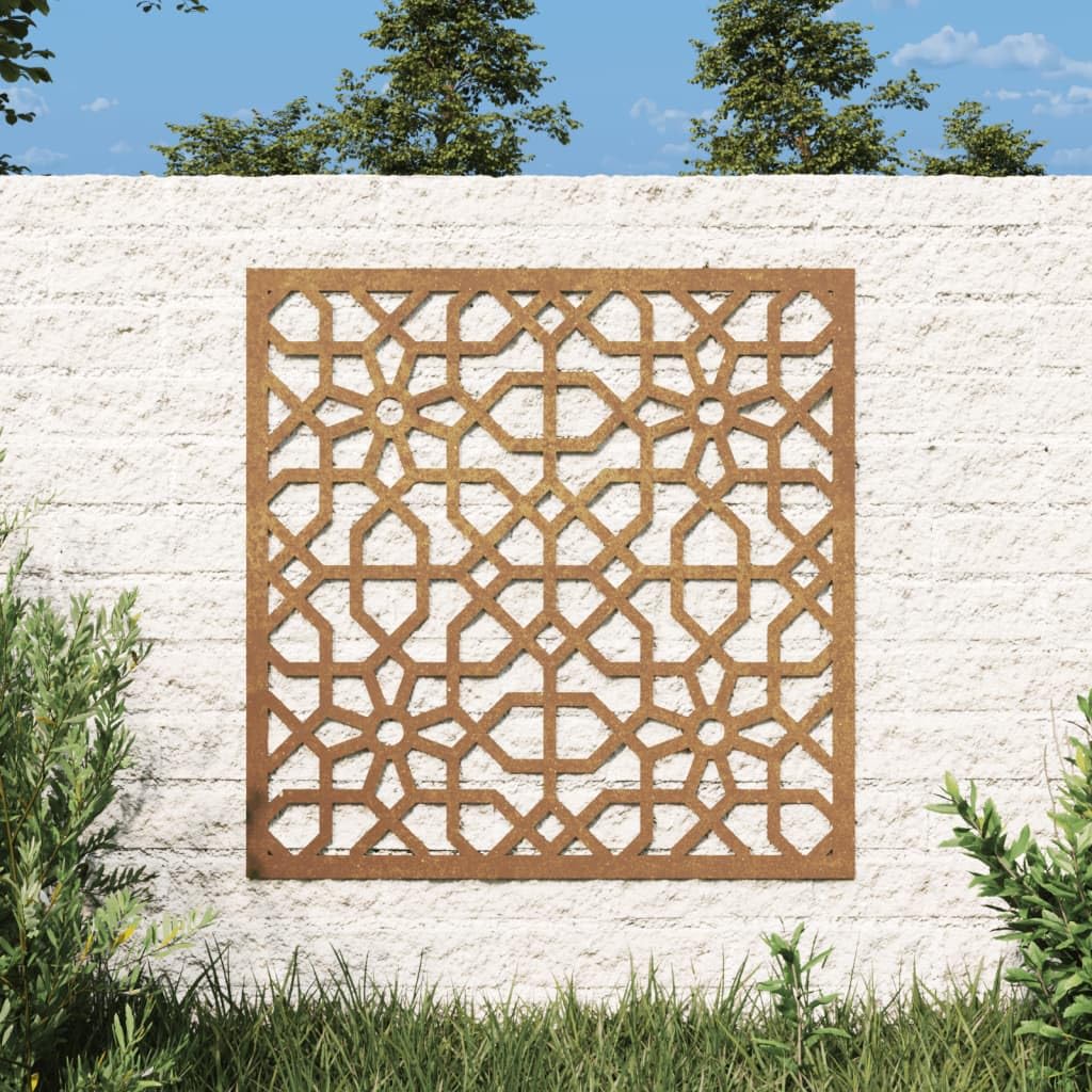 vidaXL Garten-Wanddeko 55x55 cm Cortenstahl maurisches Design