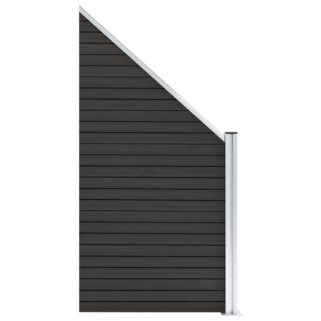 vidaXL Heim & Garten Zaunelement WPC Grau Sichtschutz