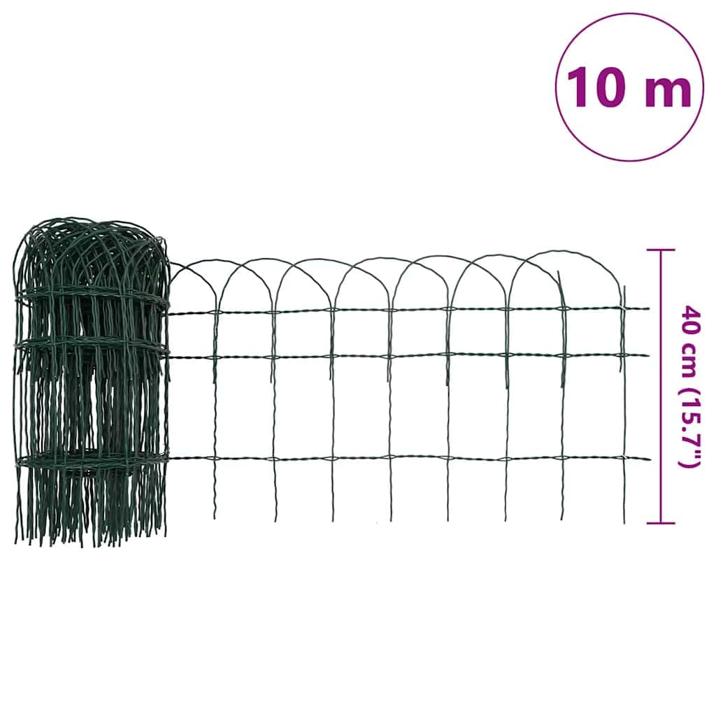 vidaXL Heim & Garten Beetzaun Eisen 10x0,4m schwarz