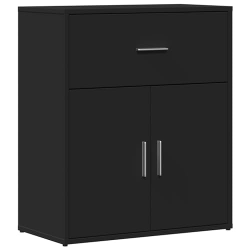 vidaXL Möbel Sideboard Schwarz Holzwerkstoff 60x31x70