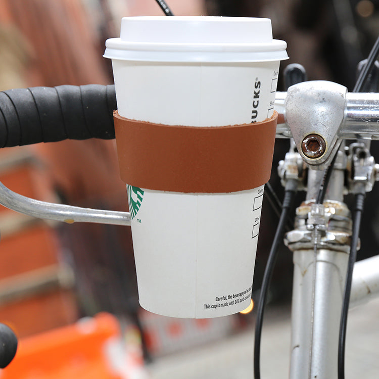 Kikkerland Fiets Fahrrad Becherhalter Leder für Lenker