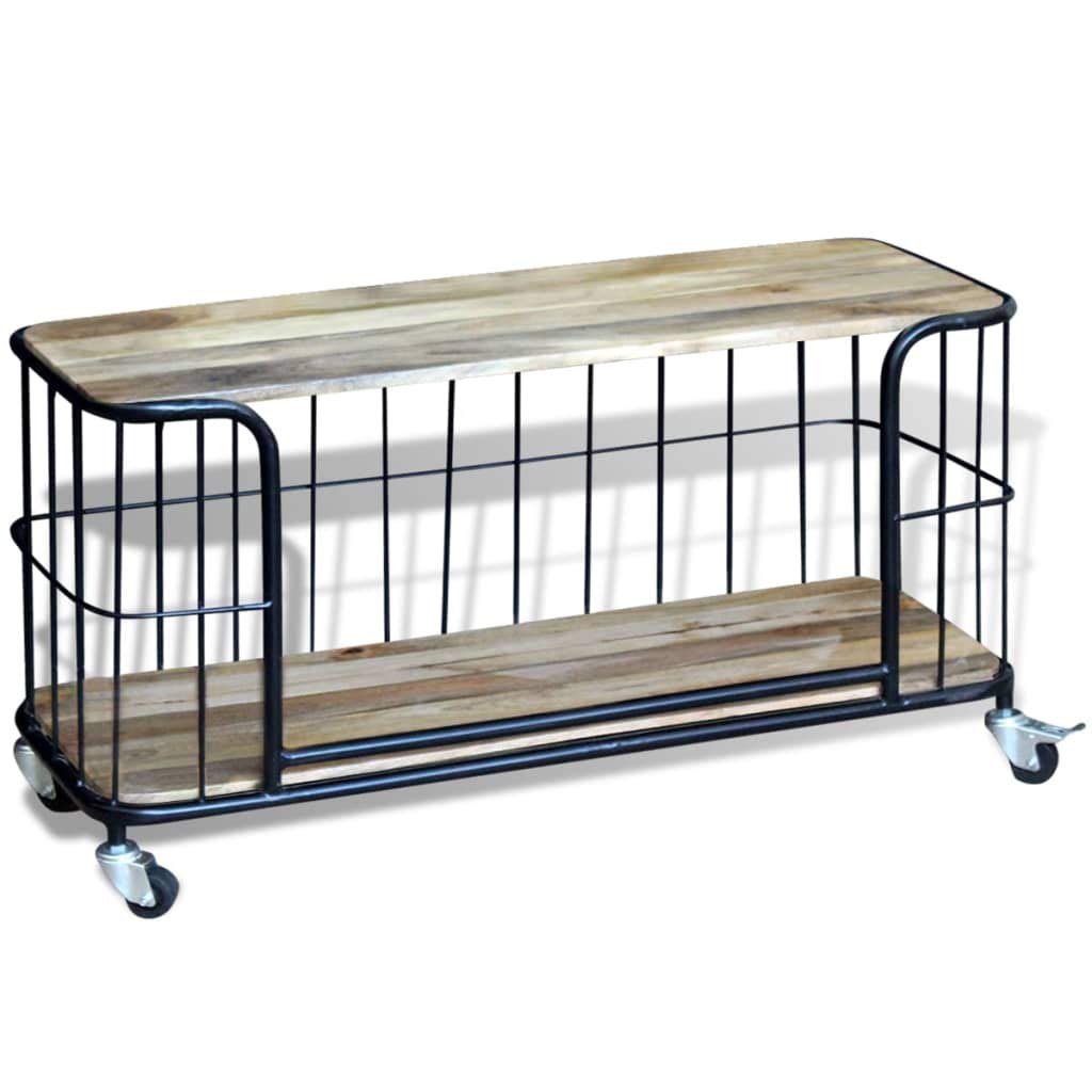 vidaXL Möbel TV-Schrank Massivholz Mango 100x40x45 cm Lowboard