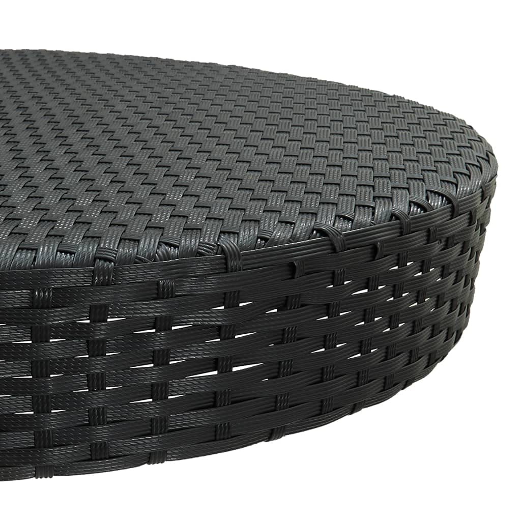 vidaXL Gartenbar-Set 5-tlg. Poly Rattan schwarz mit Kissen