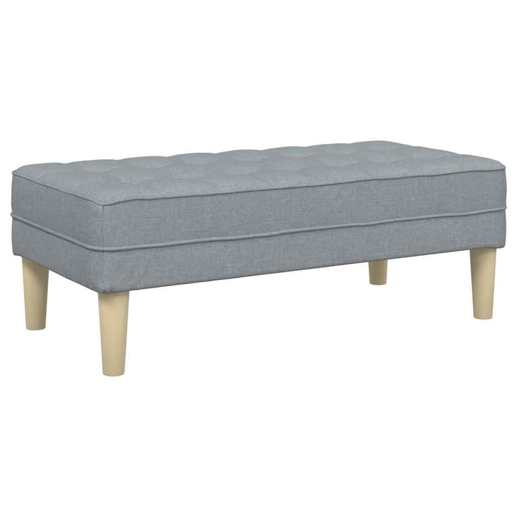 vidaXL Heim & Garten Bank mit Kissen Stoff hellgrau 113 cm