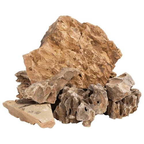 vidaXL Drachensteine 5-30 cm Aquariumsteine Braun 25 kg
