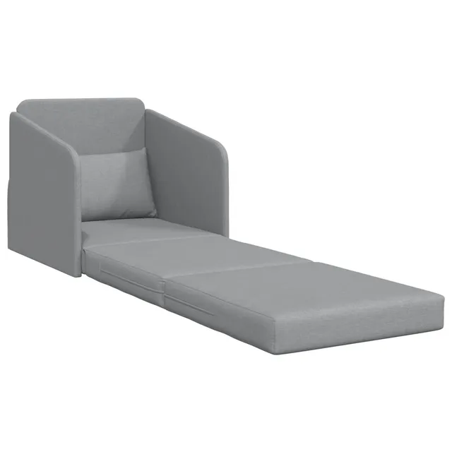 vidaXL Schlafsofa Hellgrau 65x80 cm Stoff Schlafcouch