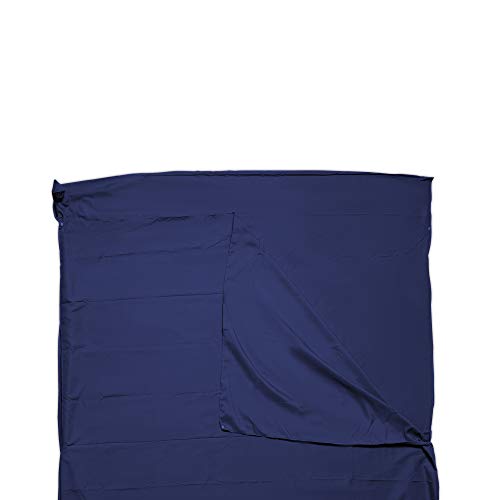 Intirilife Hüttenschlafsack 115x210 Schlafsack dunkelblau Polyester