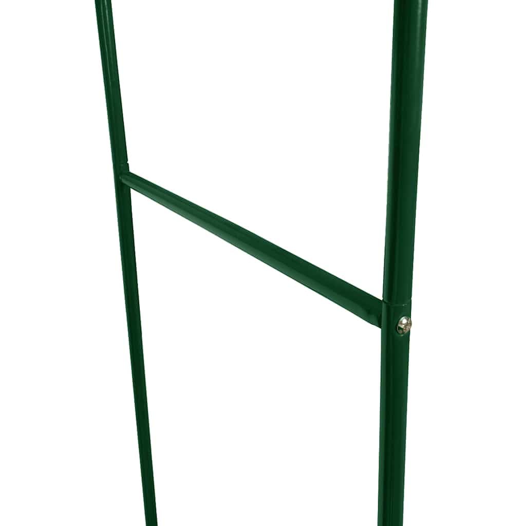 vidaXL Rosenbogen 2er Metall Dunkelgrün 140x240 Rankgitter