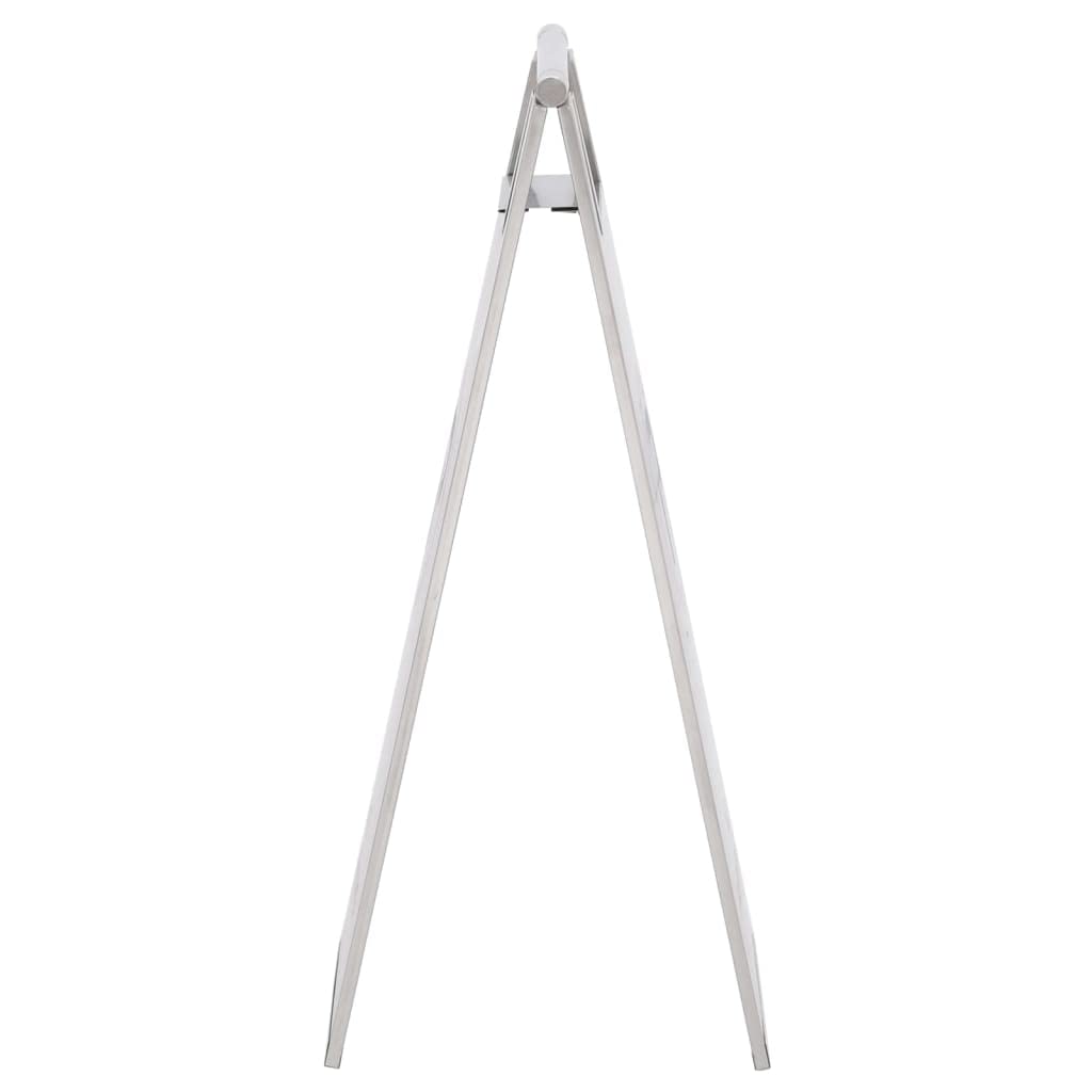 vidaXL Warnschild Parkschild Aufsteller Edelstahl Silber 58cm
