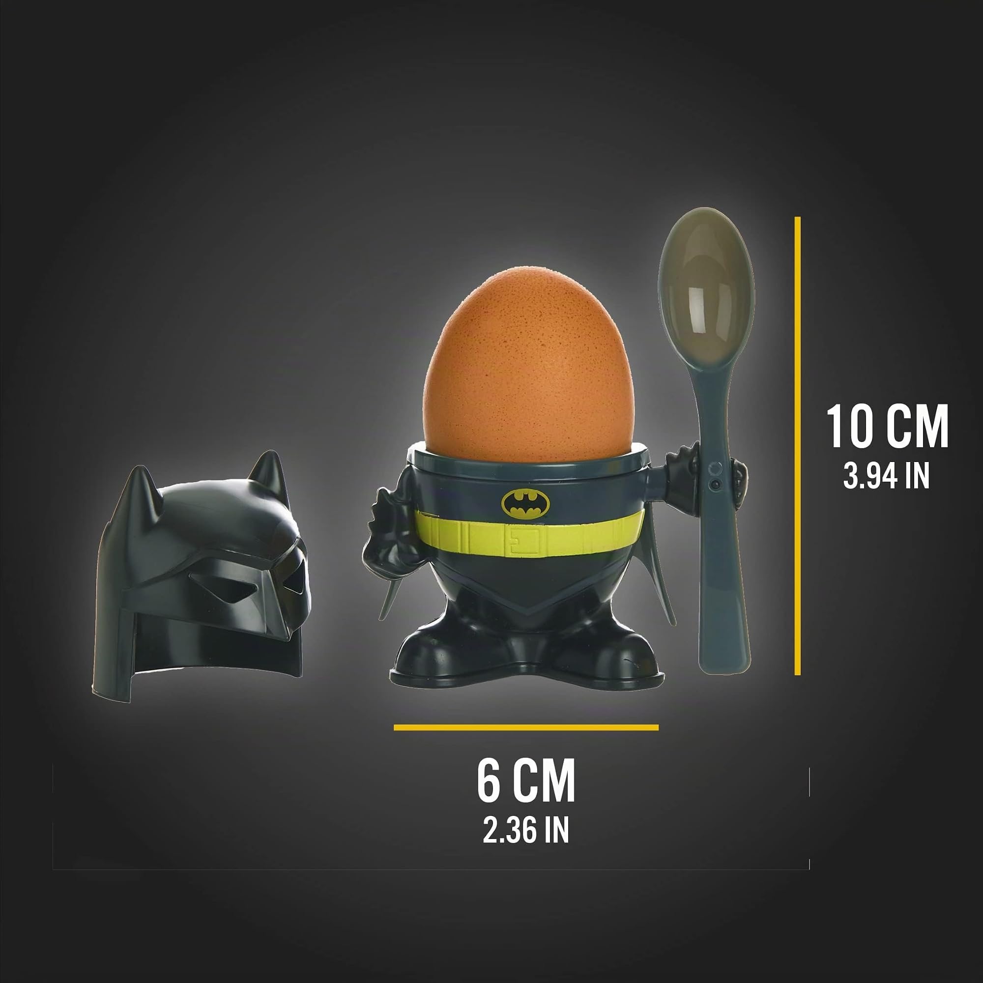 Paladone Homeware Batman Frühstücksset Eierbecher Löffel Toast 3-tlg