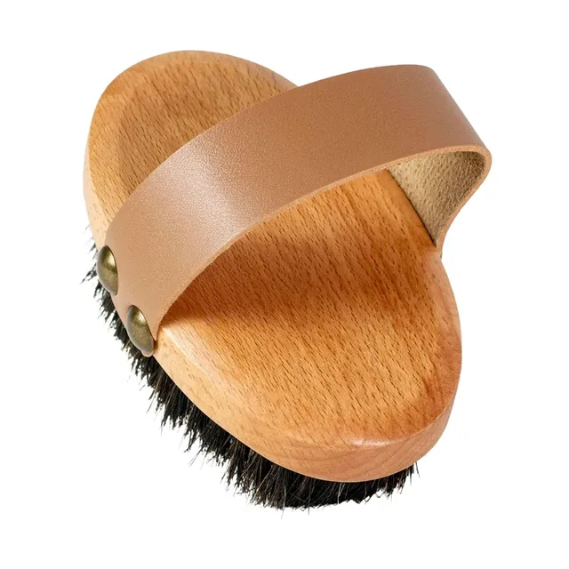 Intirilife Körperbürste Naturborsten Pferdehaar 11,5 cm