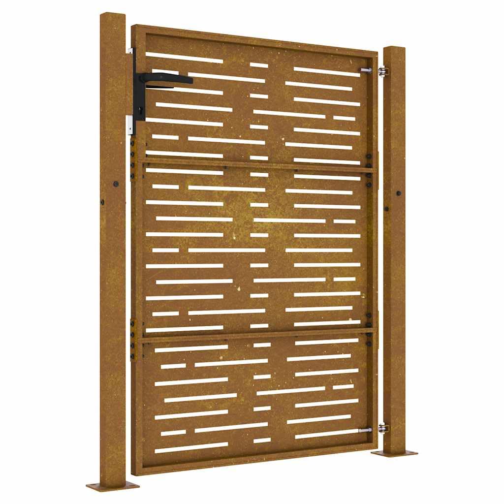 vidaXL Heim & Garten Gartentor 100x125 cm Cortenstahl Rost