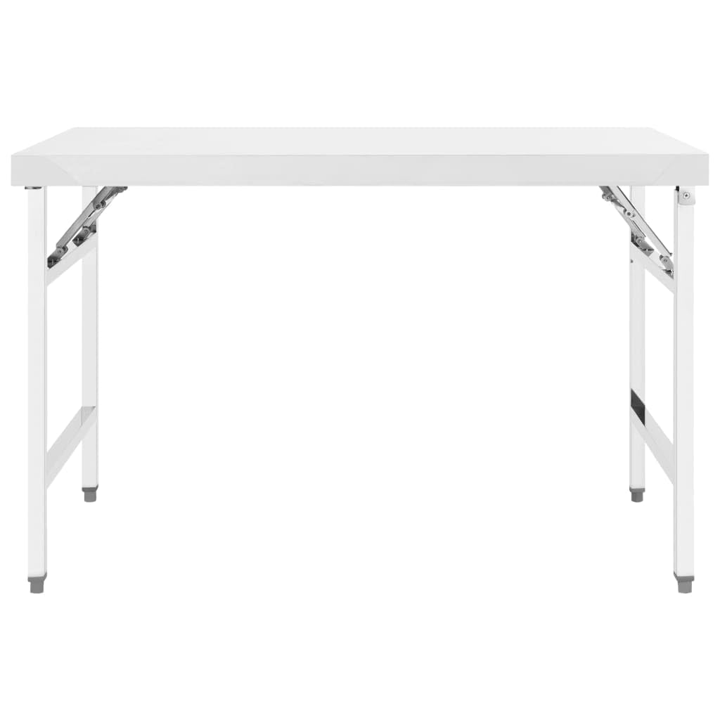 vidaXL Arbeitstisch klappbar Edelstahl 120x60x80 cm