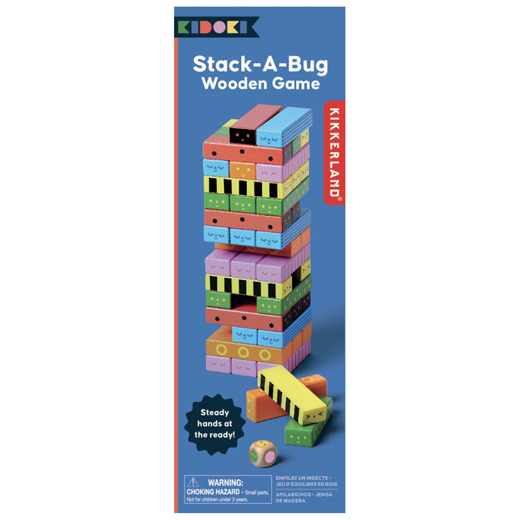 Kikkerland Kidoki Stack-A-Bug Holzspiel Stapelspiel