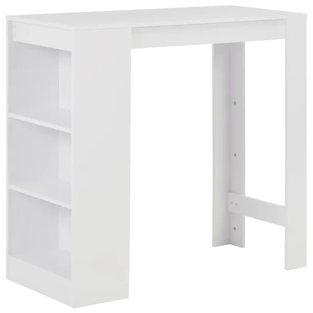 vidaXL Möbel Bartisch Weiß 110x50x103 cm mit Regal kaufen