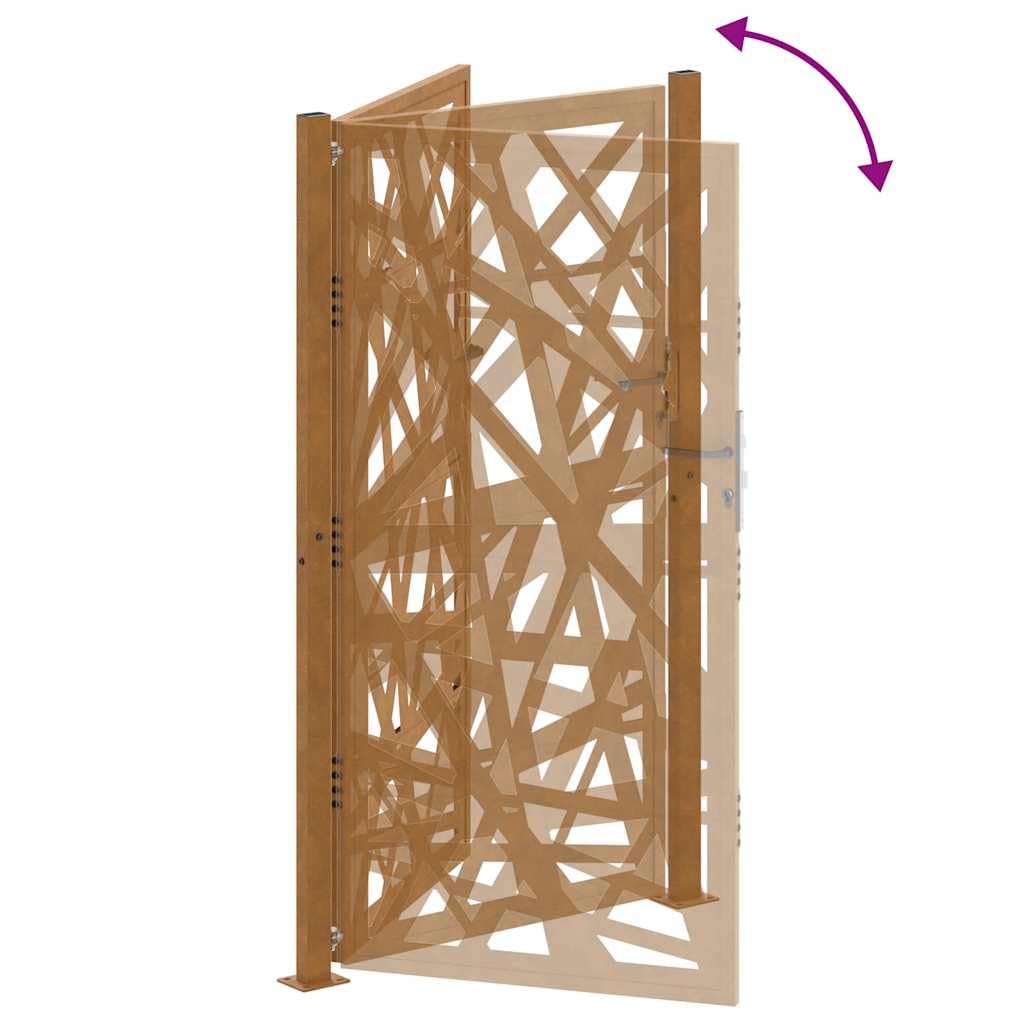 vidaXL Gartentor 100x175 Cortenstahl Rost Design Zauntor