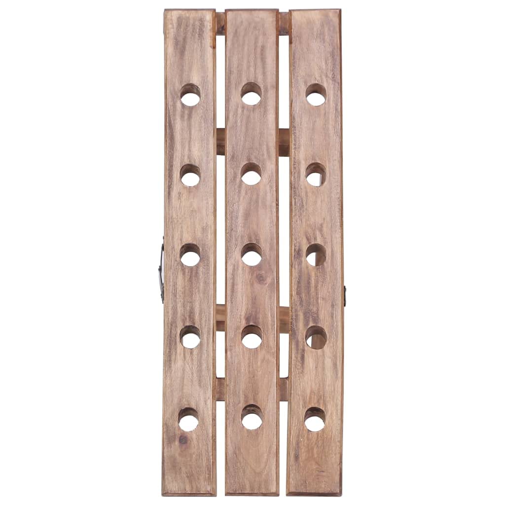 vidaXL Weinregal Altholz 15 Flaschen 26x50x70 cm