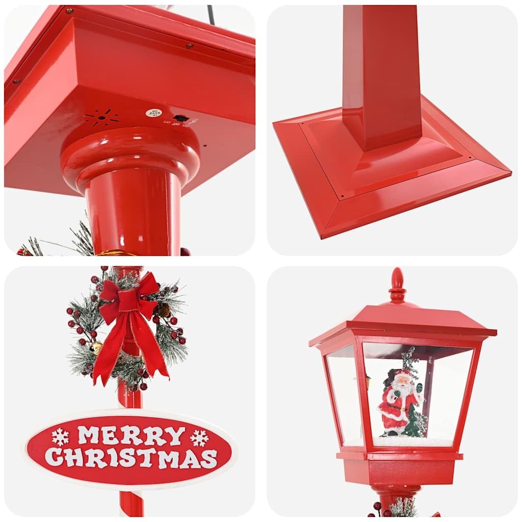 vidaXL Weihnachtsstraßenlampe Laterne Rot 180 cm LED