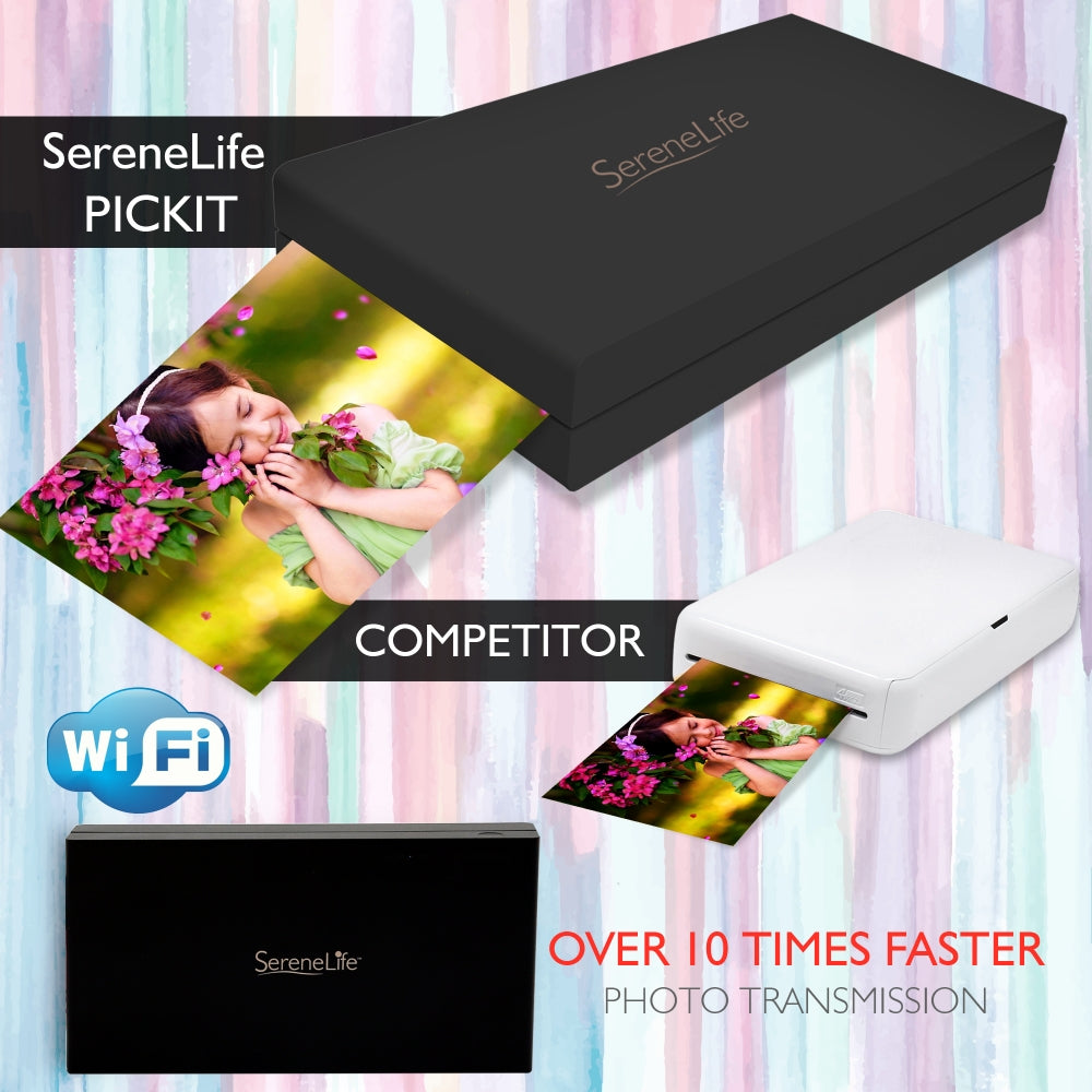 Serenelife PicKit22BK Fotodrucker Smartphone kabellos