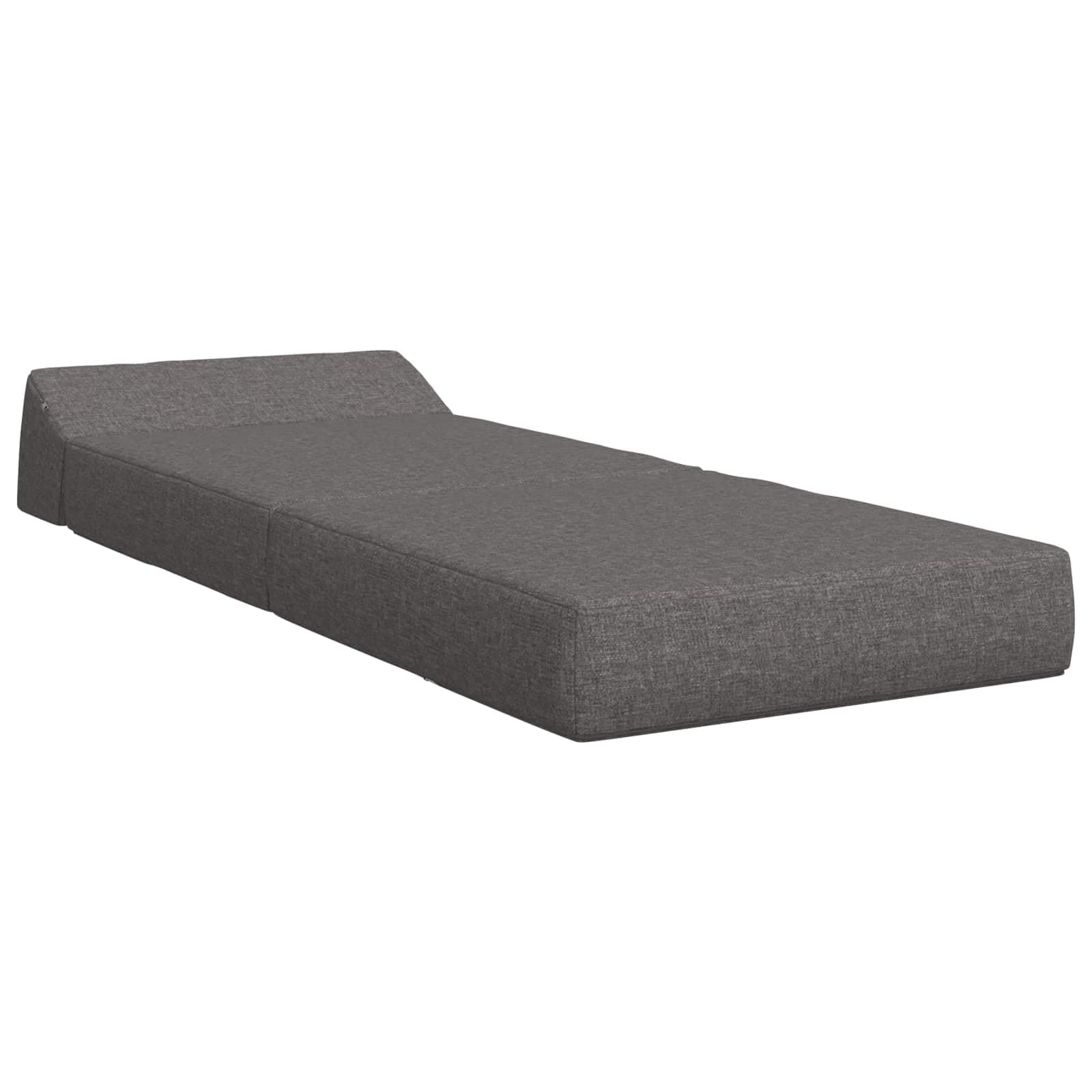 vidaXL Möbel Klappsofa Bett Hellgrau 60 cm Stoff Reissverschluss