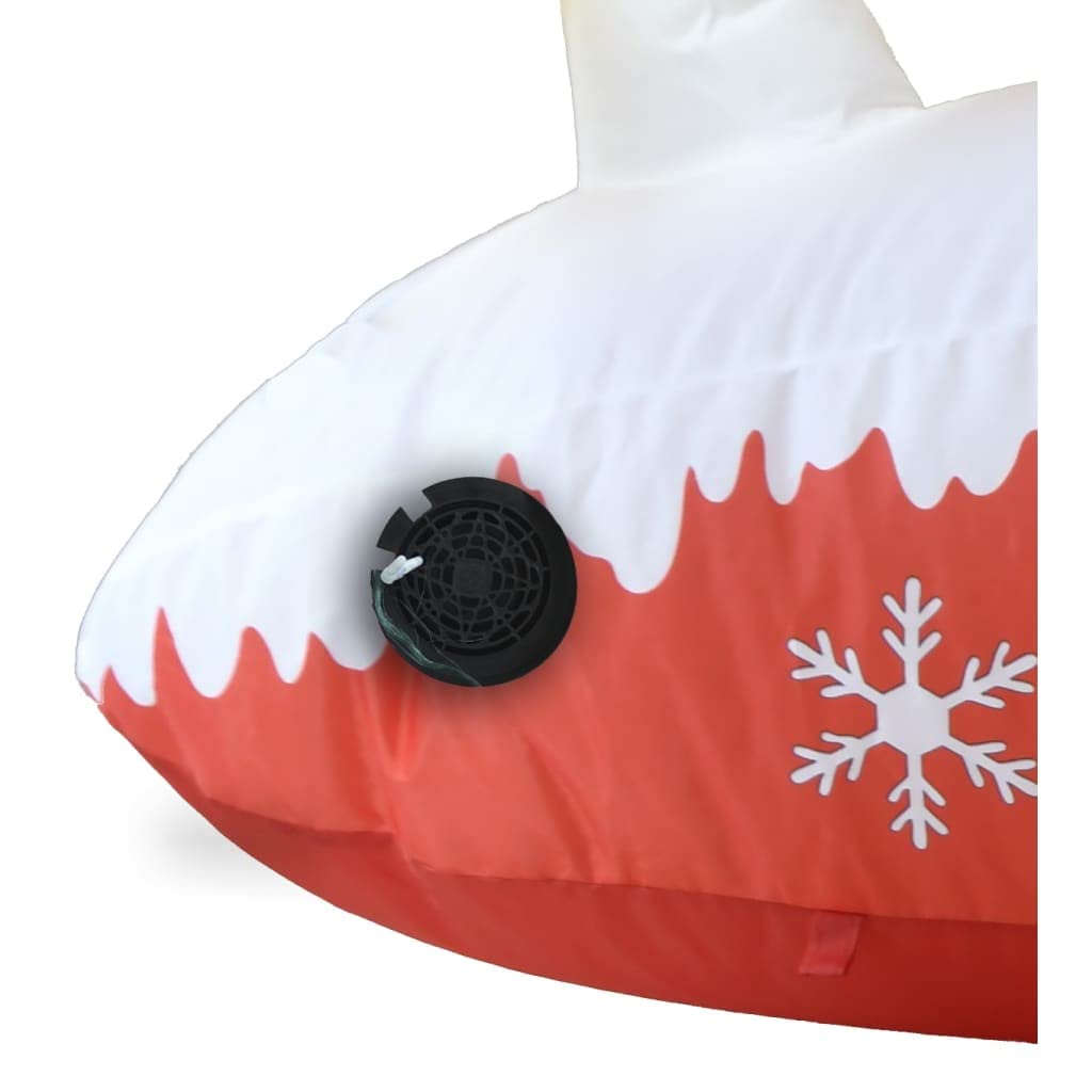 vidaXL Weihnachtsmann mit Rentier LED aufblasbar 145cm