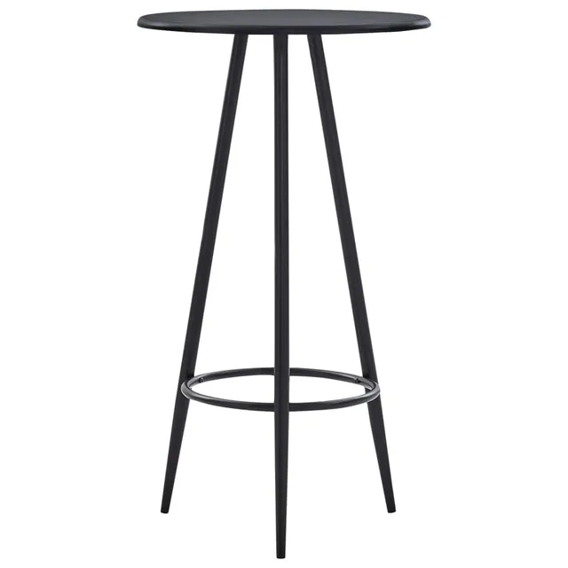 vidaXL Möbel Bartisch Schwarz 60x107,5cm MDF Stahl