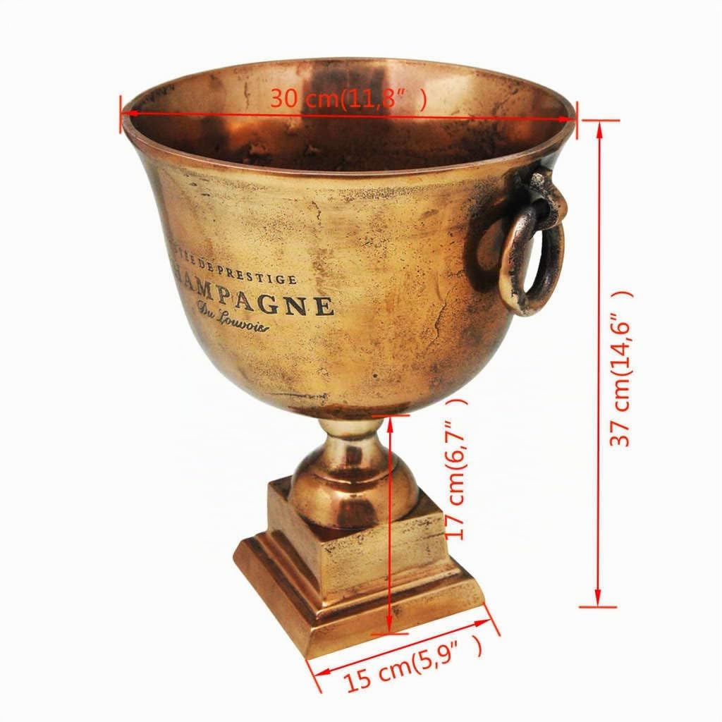 vidaXL Champagner-Kühler Pokal Sektkühler Kupfer braun