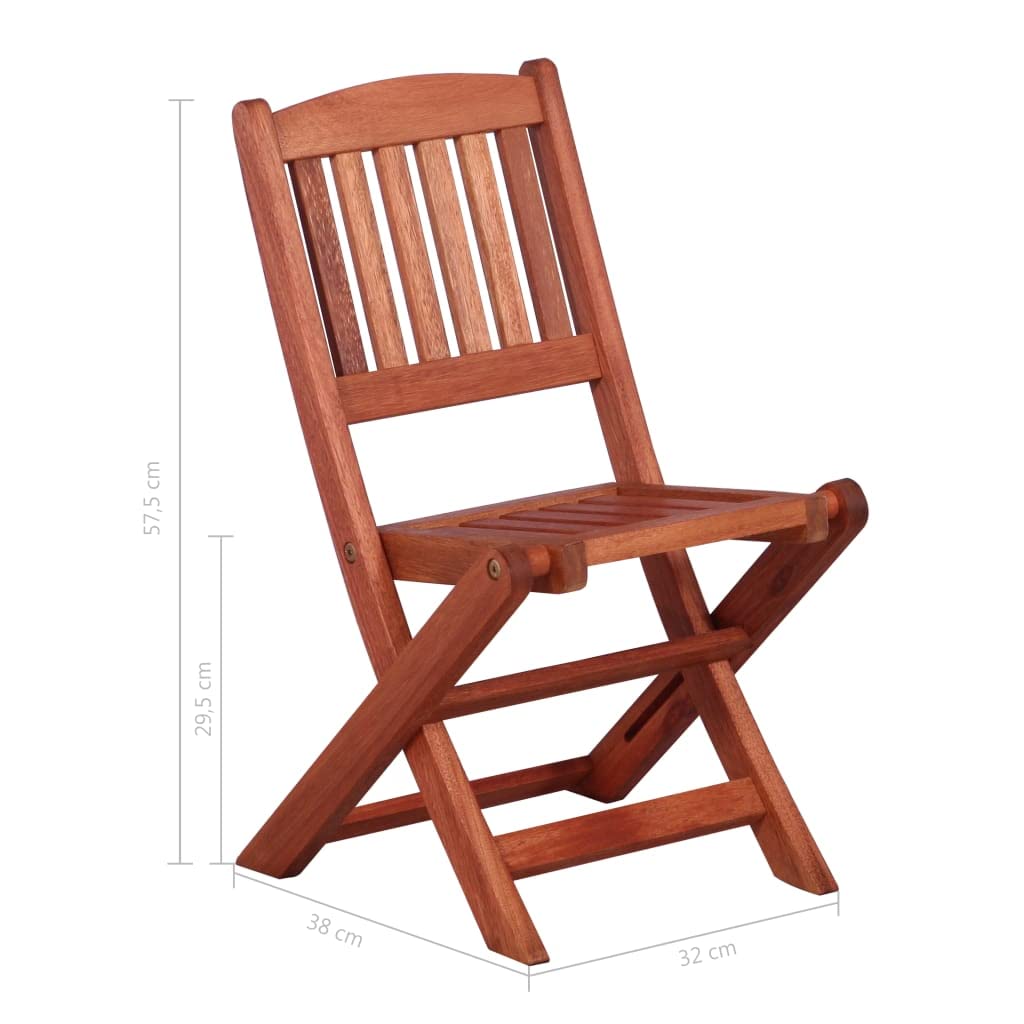vidaXL Bistro-Set Kinder 3-tlg Eukalyptus klappbar