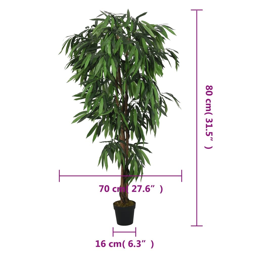 vidaXL Heim & Garten Mangobaum Künstlich 80 cm 300 Blätter