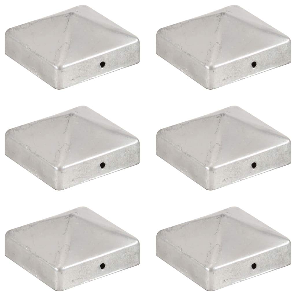 vidaXL Pfostenkappe Pyramide 71x71mm Metall 6 Stück